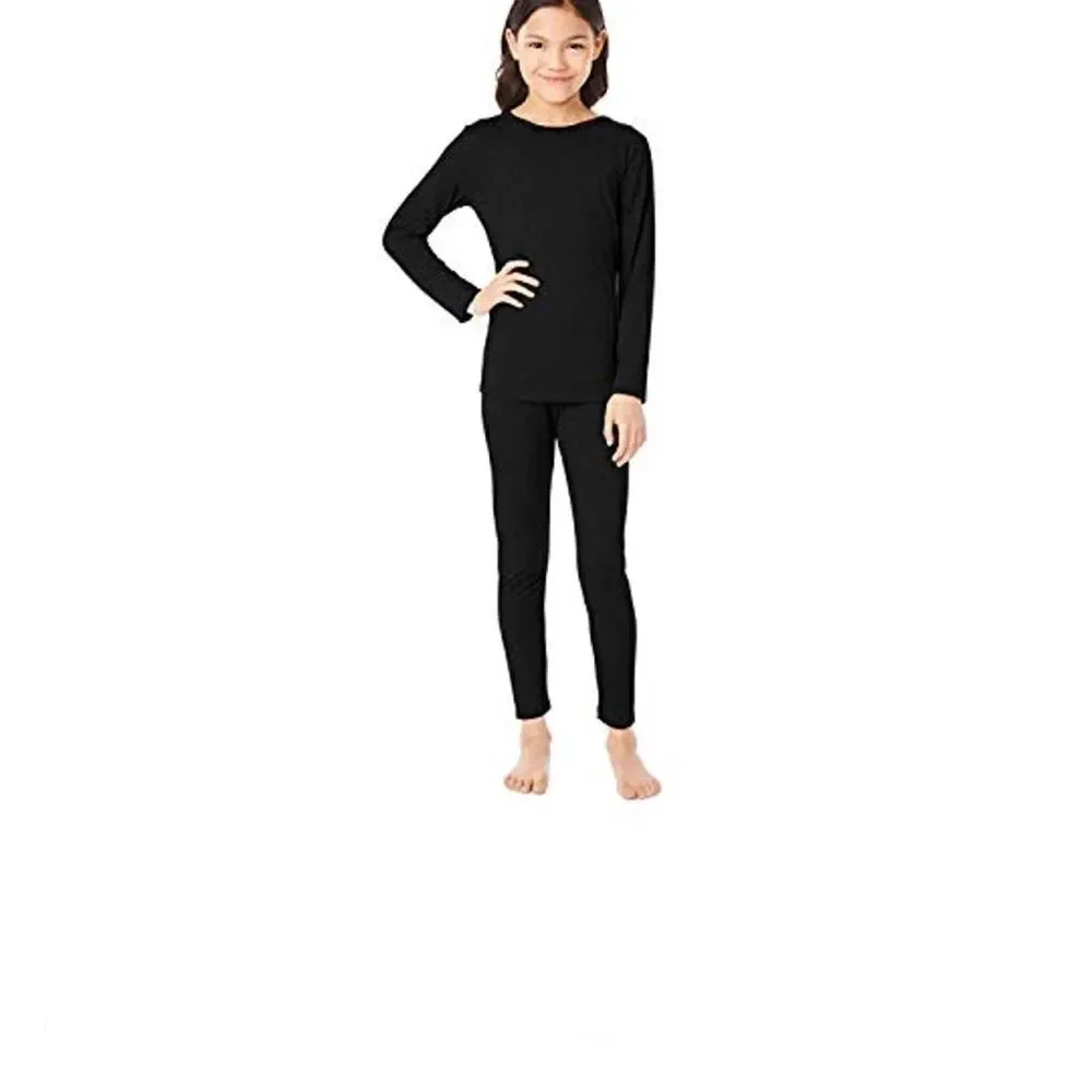 32degrees kids heat Long Sleeve Crew Neck Legging Set Large 12/14 White